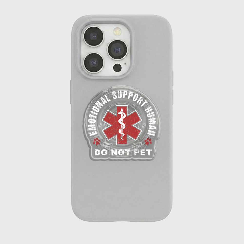 Emotional Support Human Geek Magnetic Phone Grip Holder