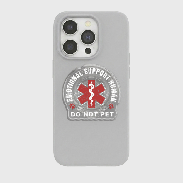 Emotional Support Human Geek Magnetic Phone Grip Holder