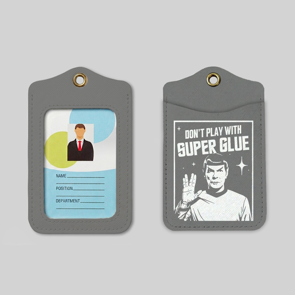 Don't Play With Superglue Geek Employee ID Badge