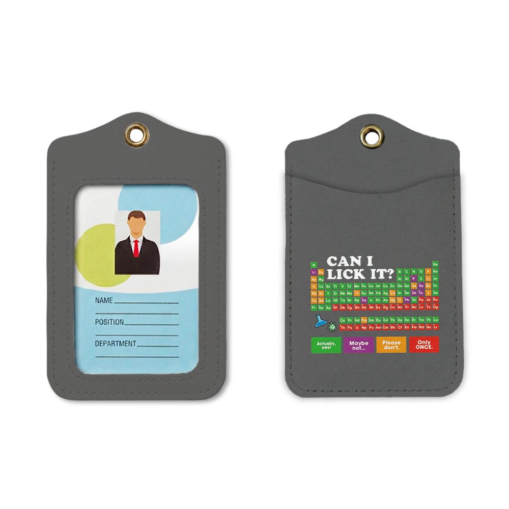 Can I Lick It Periodic Table Geek Employee ID Badge