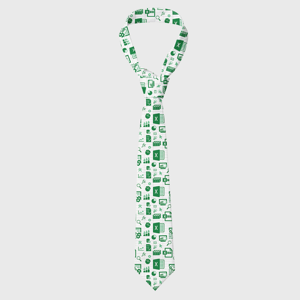 Spreadsheet Chic Geek Necktie