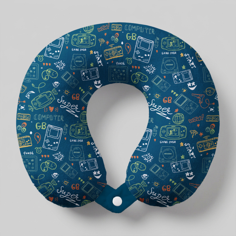 Game Boy Geek U-Shaped Travel Pillow