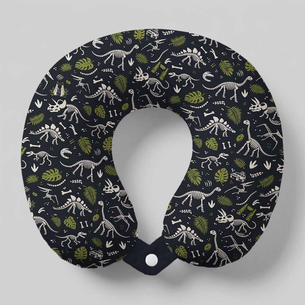 Mesozoic Field Notes Geek U-Shaped Travel Pillow