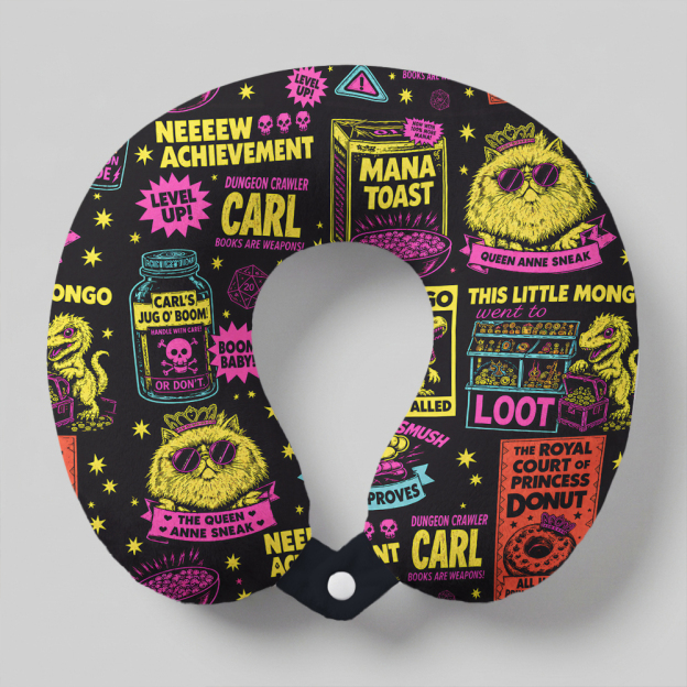 Neon Dungeon Mayhem Geek U-Shaped Travel Pillow
