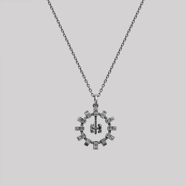 ISS-Inspired Outer Space Geek Sculptural Necklace