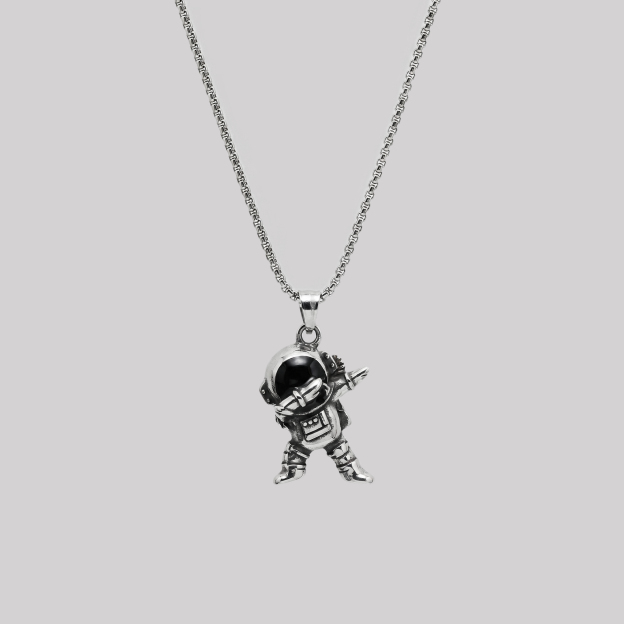 Dab Astronaut Geek Sculptural Necklace