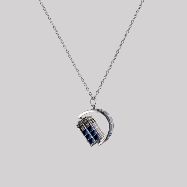 Time Travel Booth Geek Sculptural Necklace
