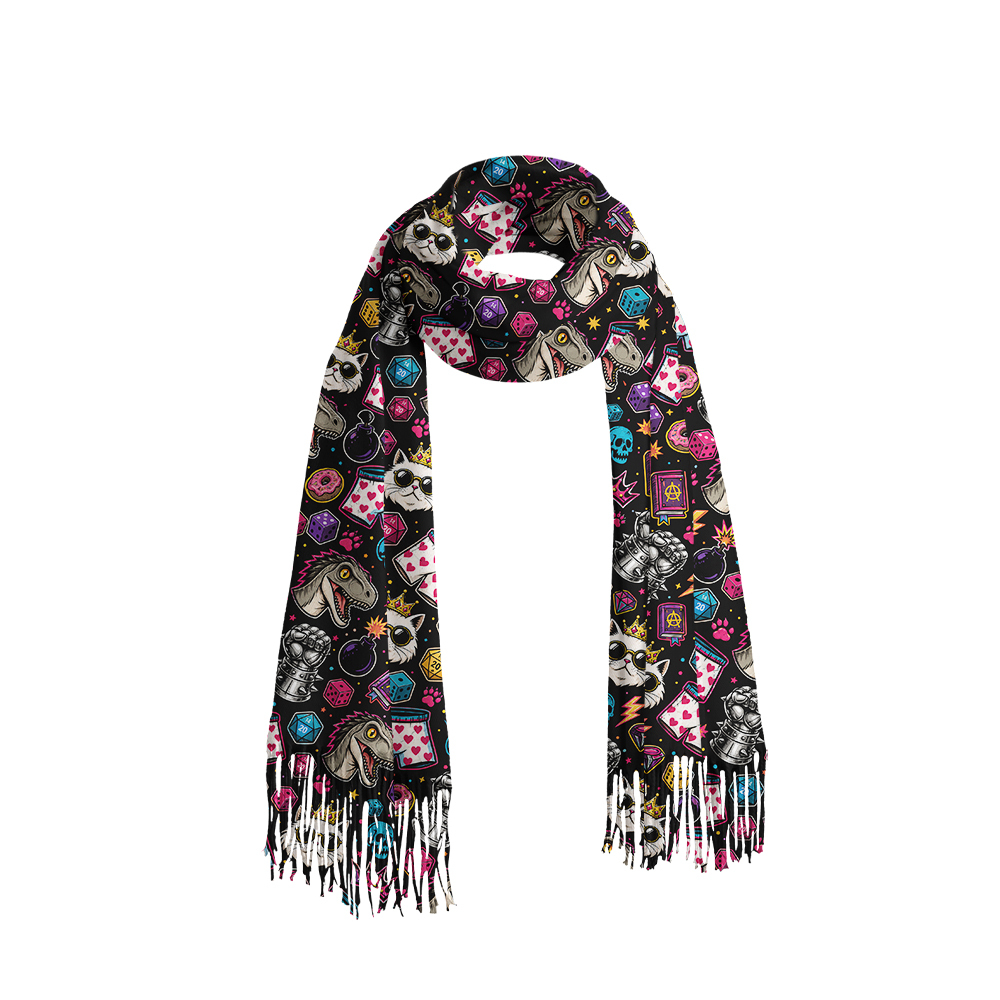 Geeksoutfit Spaceship Line Drawing Geek Soft Fringed Scarf for Sale