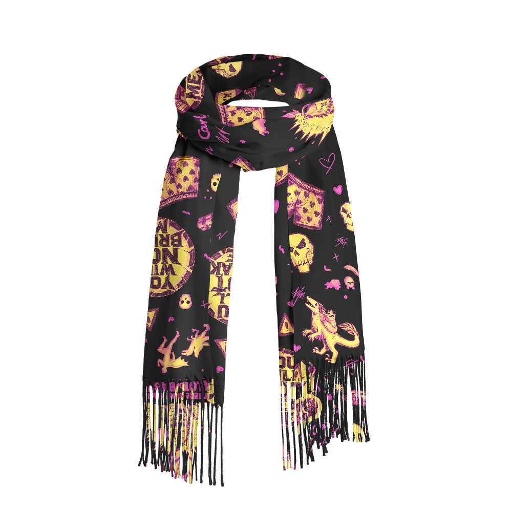 Carl's Night Chaos Geek Soft Fringed Scarf