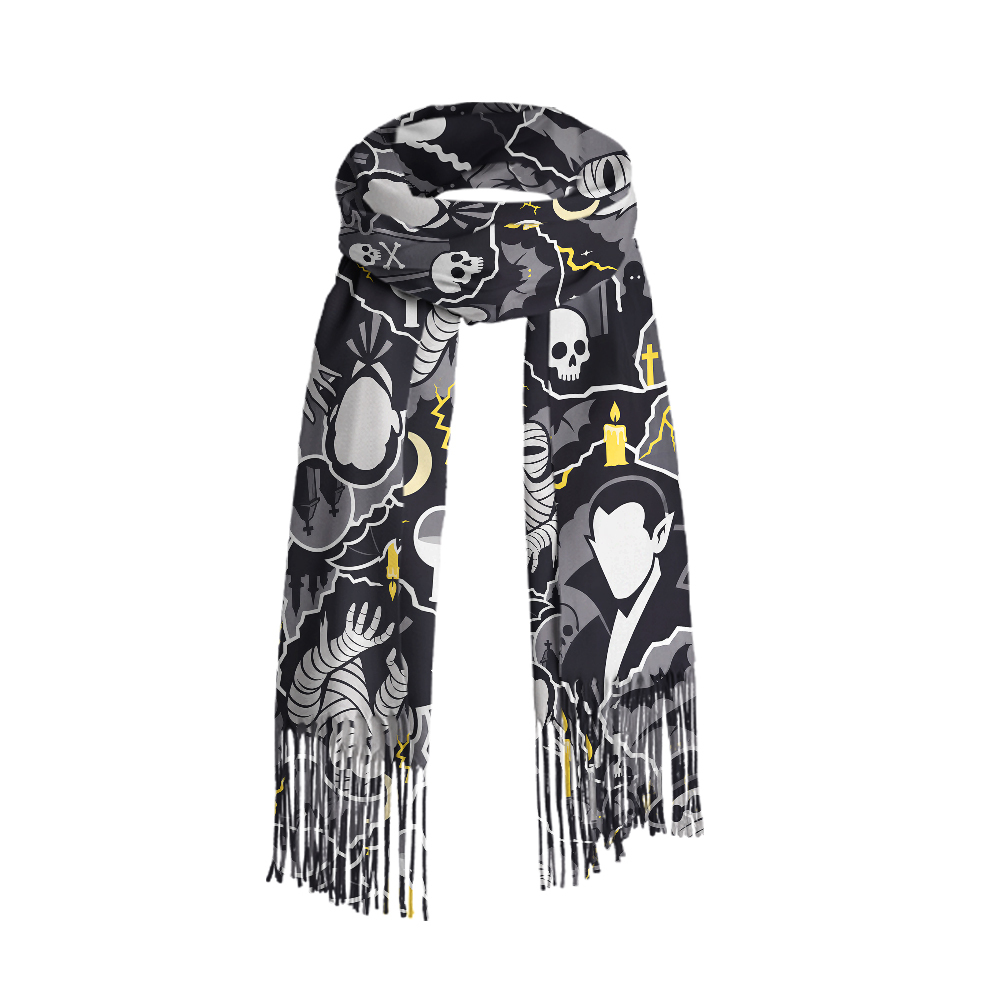 Geeksoutfit Spaceship Line Drawing Geek Soft Fringed Scarf for Sale