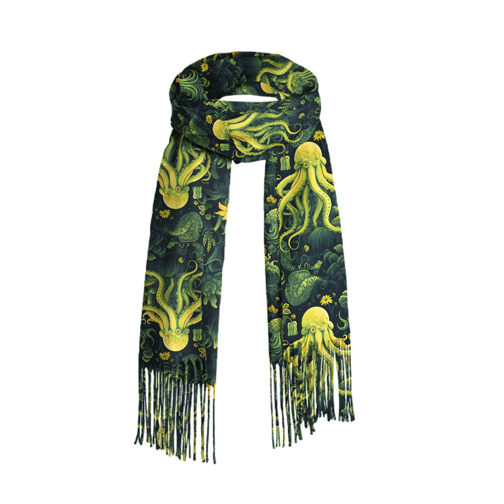 Geeksoutfit Spaceship Line Drawing Geek Soft Fringed Scarf for Sale