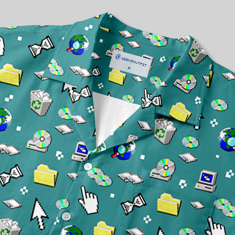 Retro Bytes Button Up Pocket Shirt