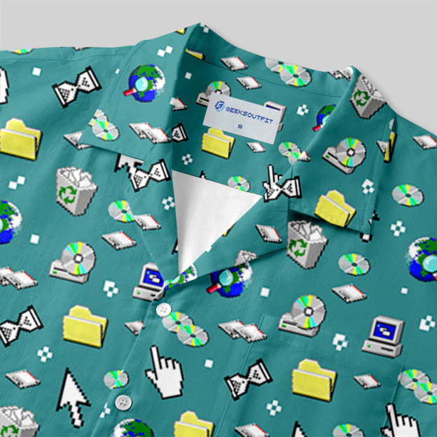 Retro Bytes Button Up Pocket Shirt