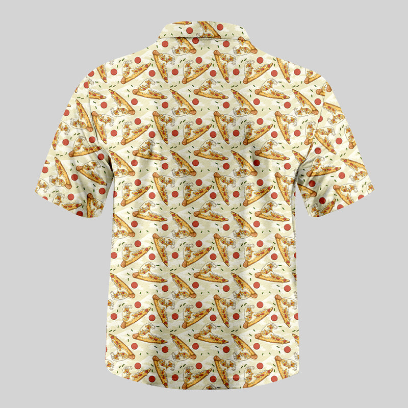 Pizza Surfboard Button Up Pocket Shirt