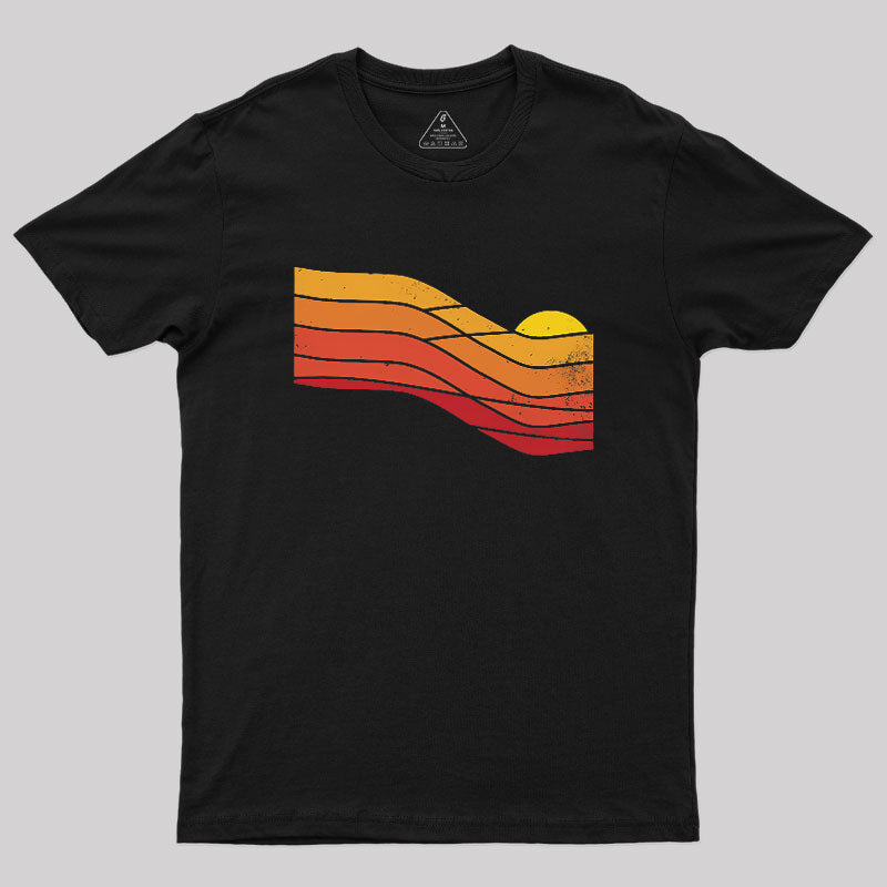 70s Retro Sunset Geek T-Shirt