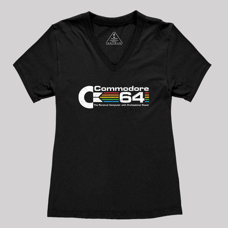 Commodore 64 Nerd Women's V-Neck T-shirt