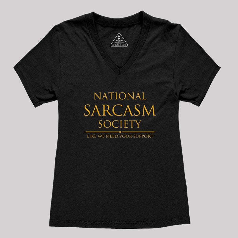 National Sarcasm Society Women's V-Neck T-shirt