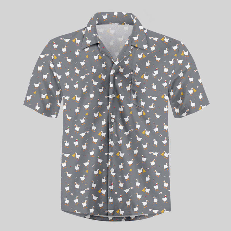 Goose Game Button Up Pocket Shirt