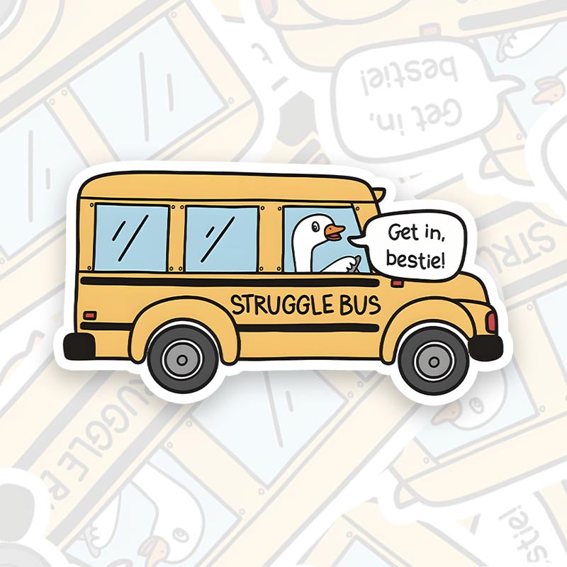 Struggle Bus Geek Sticker