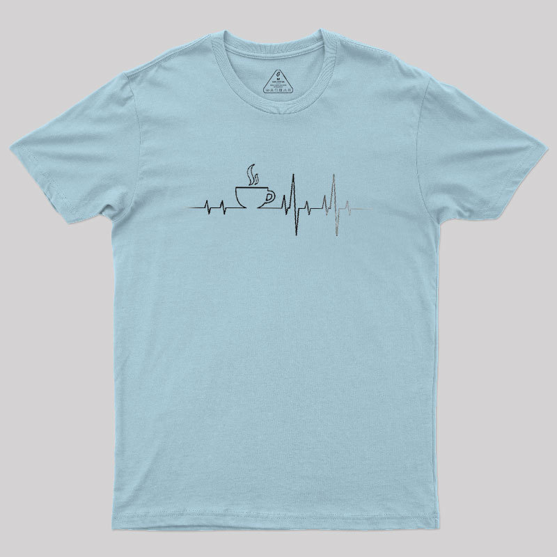 Coffee Heartbeat Geek T-Shirt