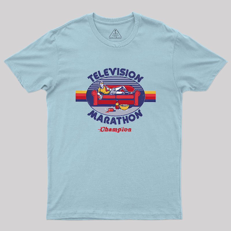 Television Marathon Champion Geek T-Shirt