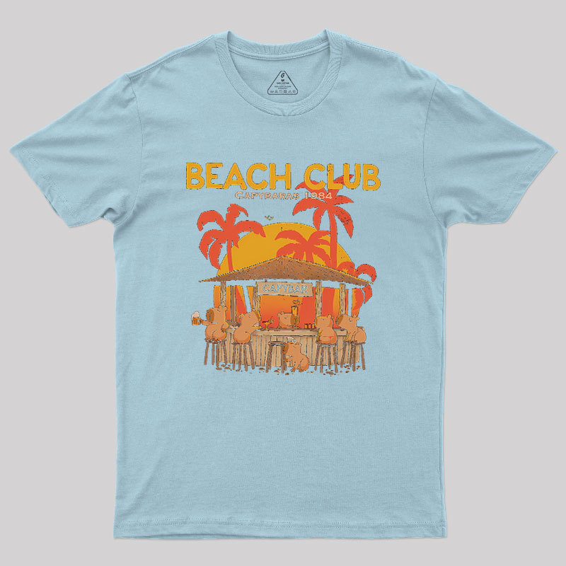 Capybara Beach Club Geek T-Shirt