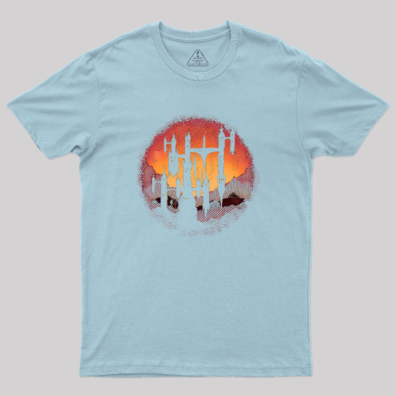 Castle Sunset Geek T-Shirt