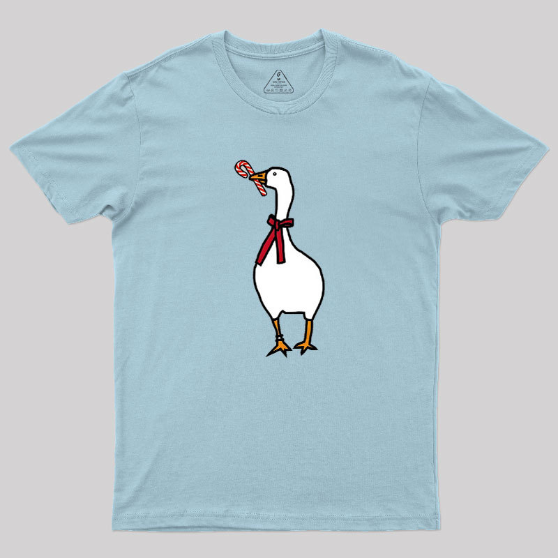 Silly Goose with Candy Cane Geek T-Shirt