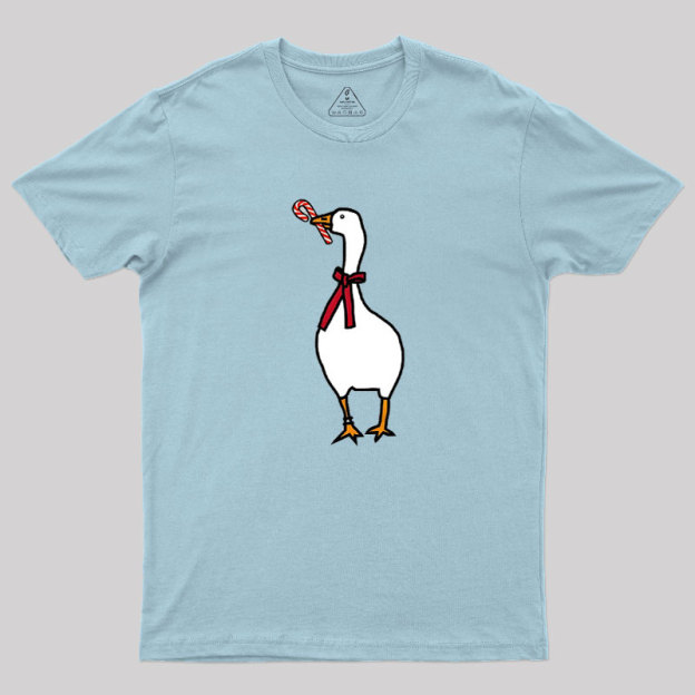 Silly Goose with Candy Cane Geek T-Shirt
