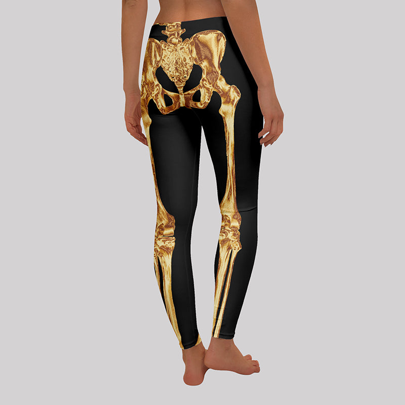 Gold Skeleton Geek Leggings