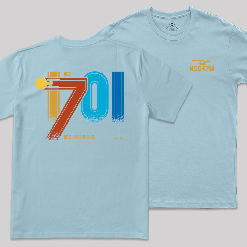 NCC-1701 Front and Back Printed Geek T-Shirt