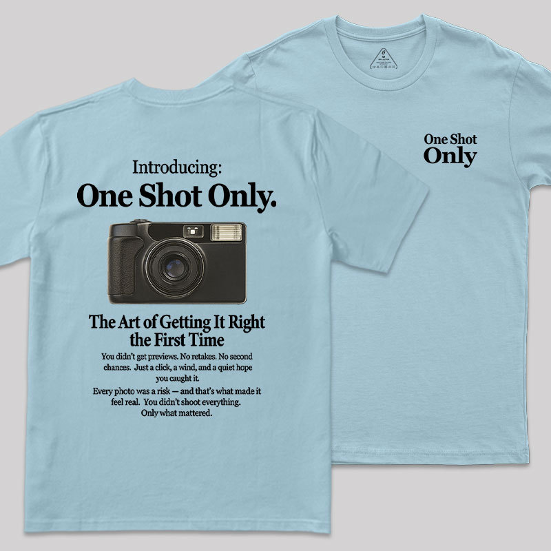 One Shot Only Front and Back Printed Geek T-Shirt