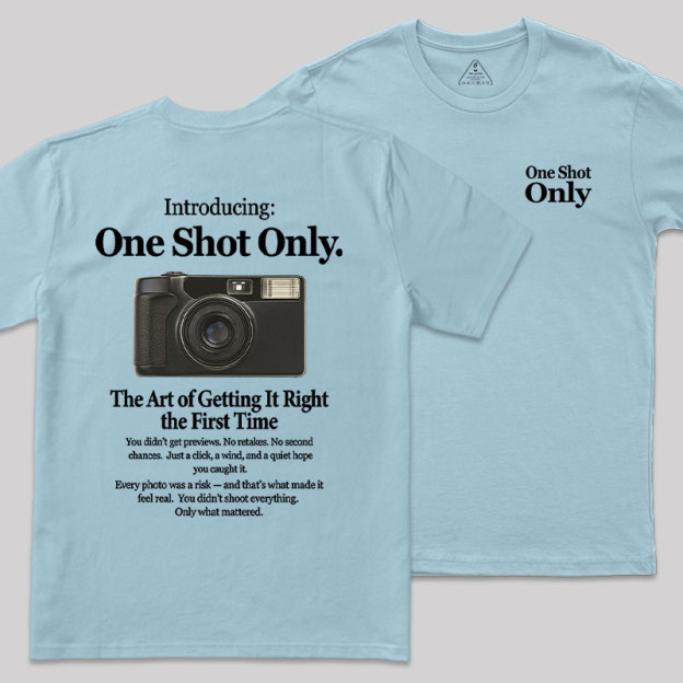 One Shot Only Front and Back Printed Geek T-Shirt