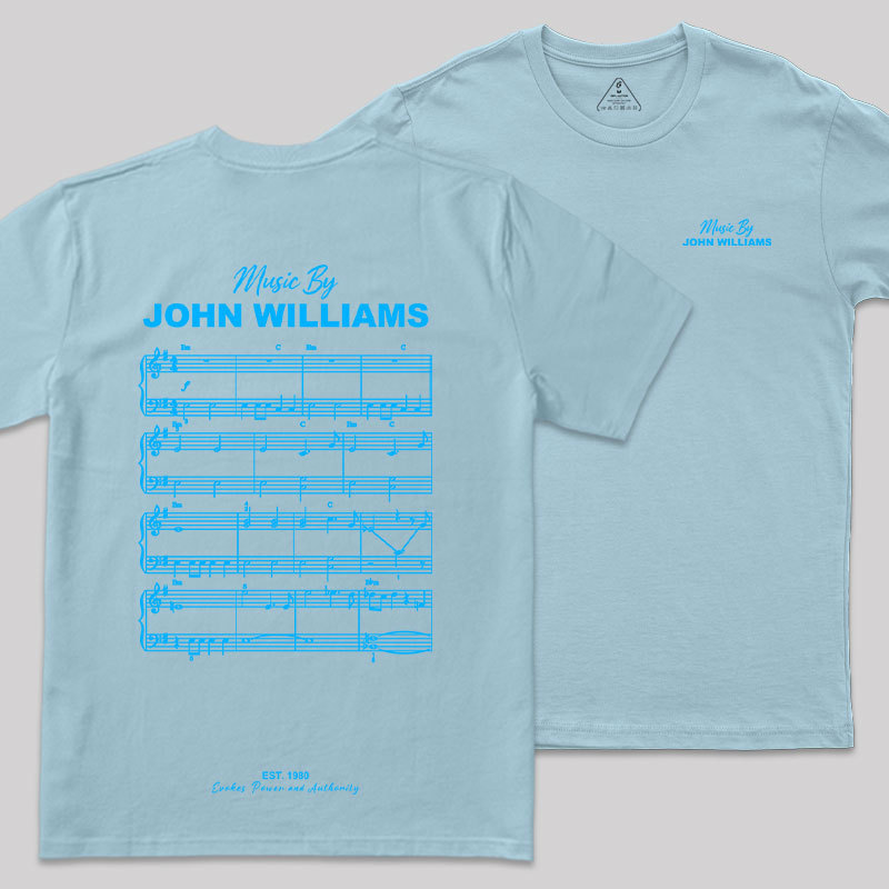 Music by John Williams Front and Back Printing Geek T-Shirt