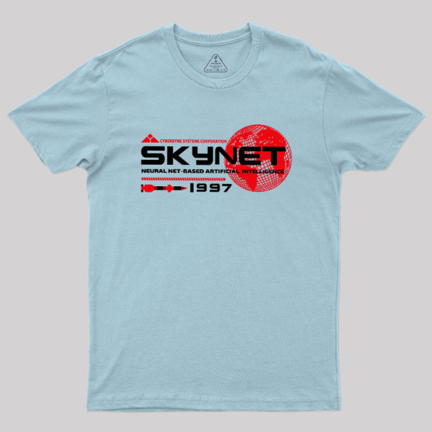 Skynet Globe Lts Worn Geek T-Shirt