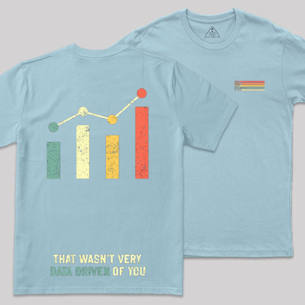 Data-Driven Front and Back Printed Geek T-Shirt