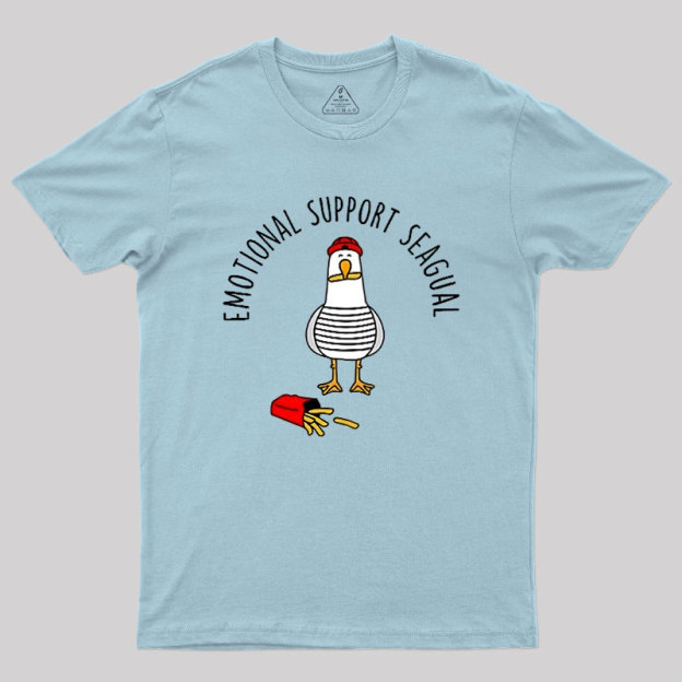 EMOTIONAL SUPPORT SEAGULL Geek T-Shirt