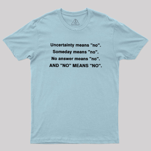 No Means No Geek T-Shirt