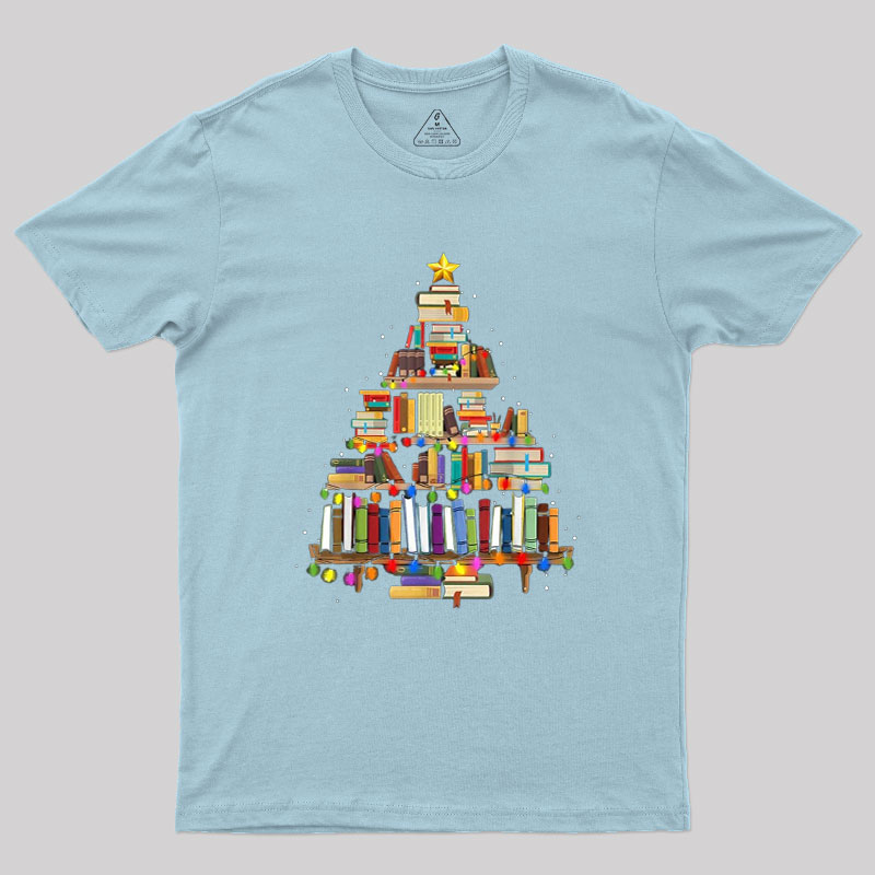 Book Tree Christmas Geek T-Shirt