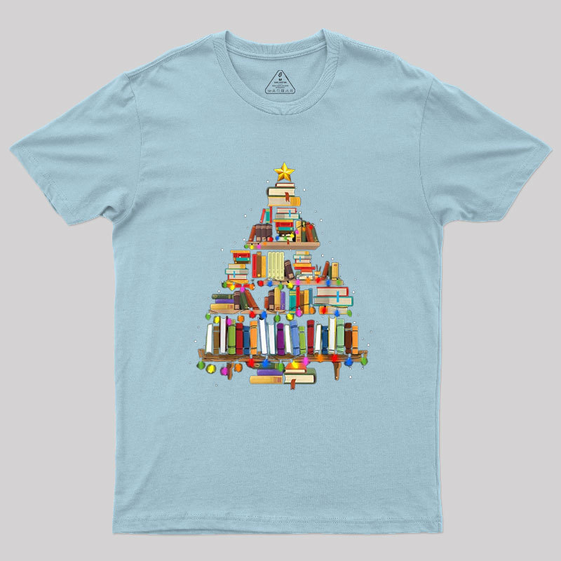 Book Tree Christmas Geek T-Shirt