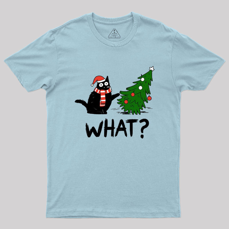 Christmas Cat What Geek T-Shirt
