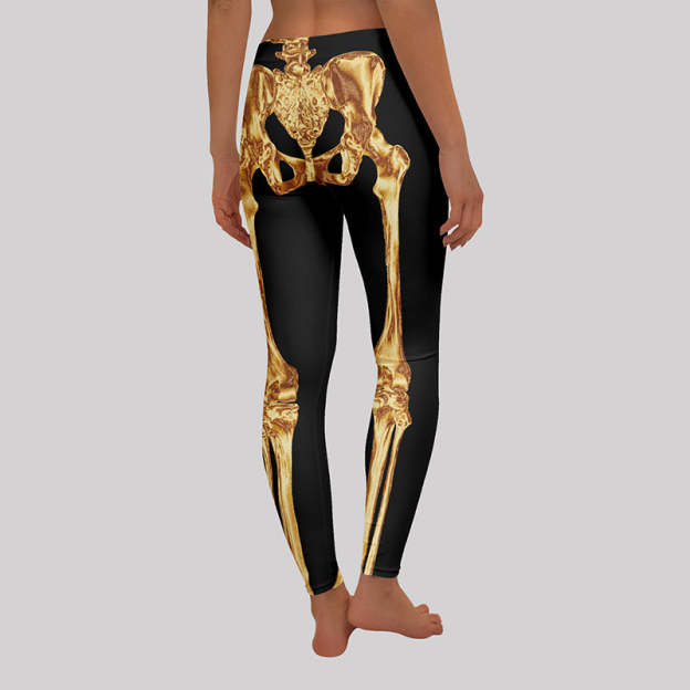 Gold Skeleton Geek Leggings