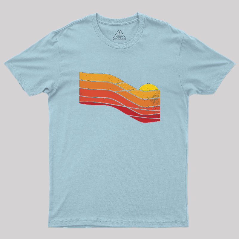 70s Retro Sunset Geek T-Shirt