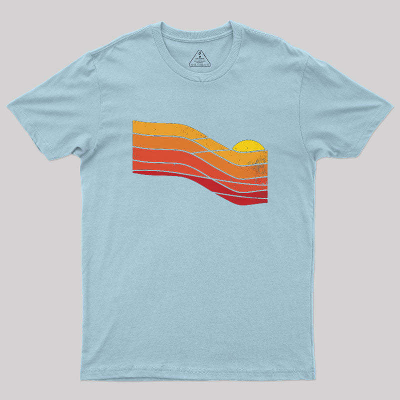 70s Retro Sunset Geek T-Shirt