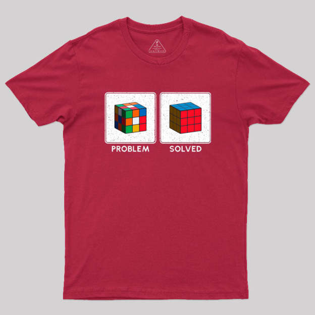 Vintage Colorful Cube Problem Solver T-Shirt