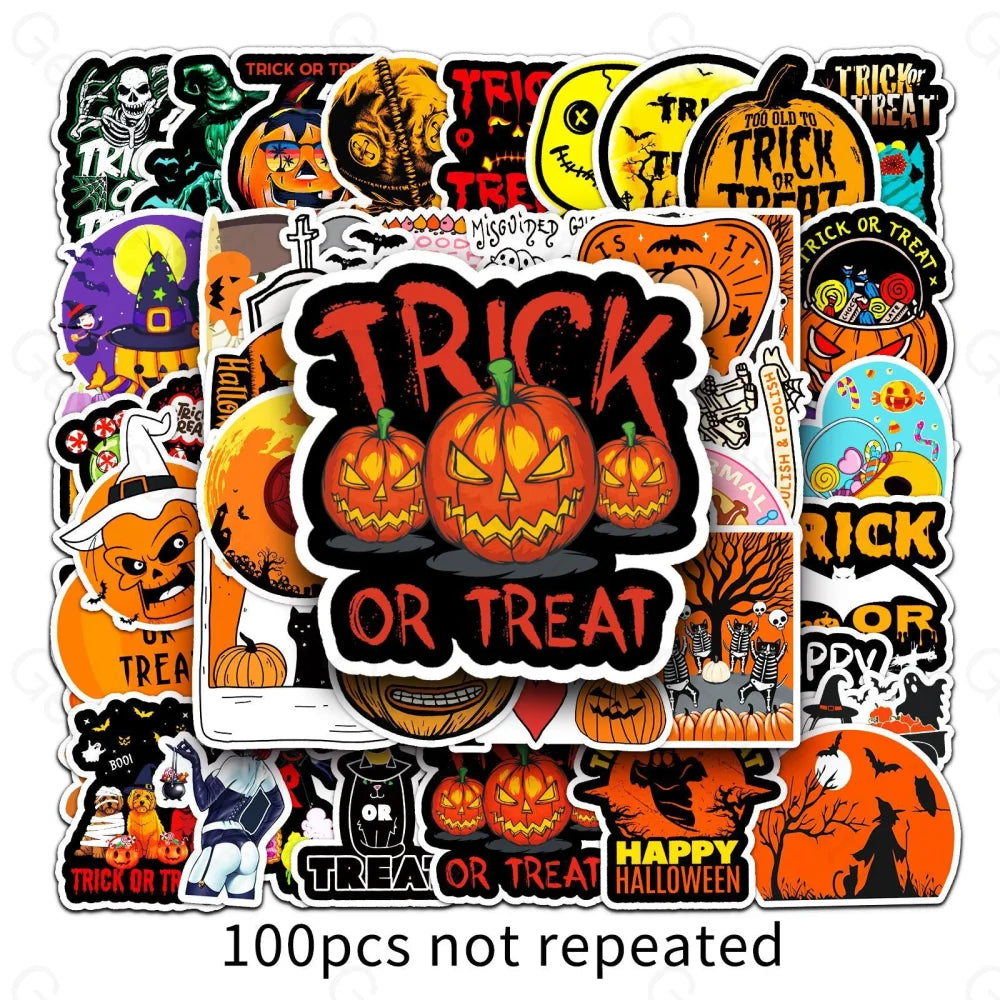 100 Halloween Trunks Stickers