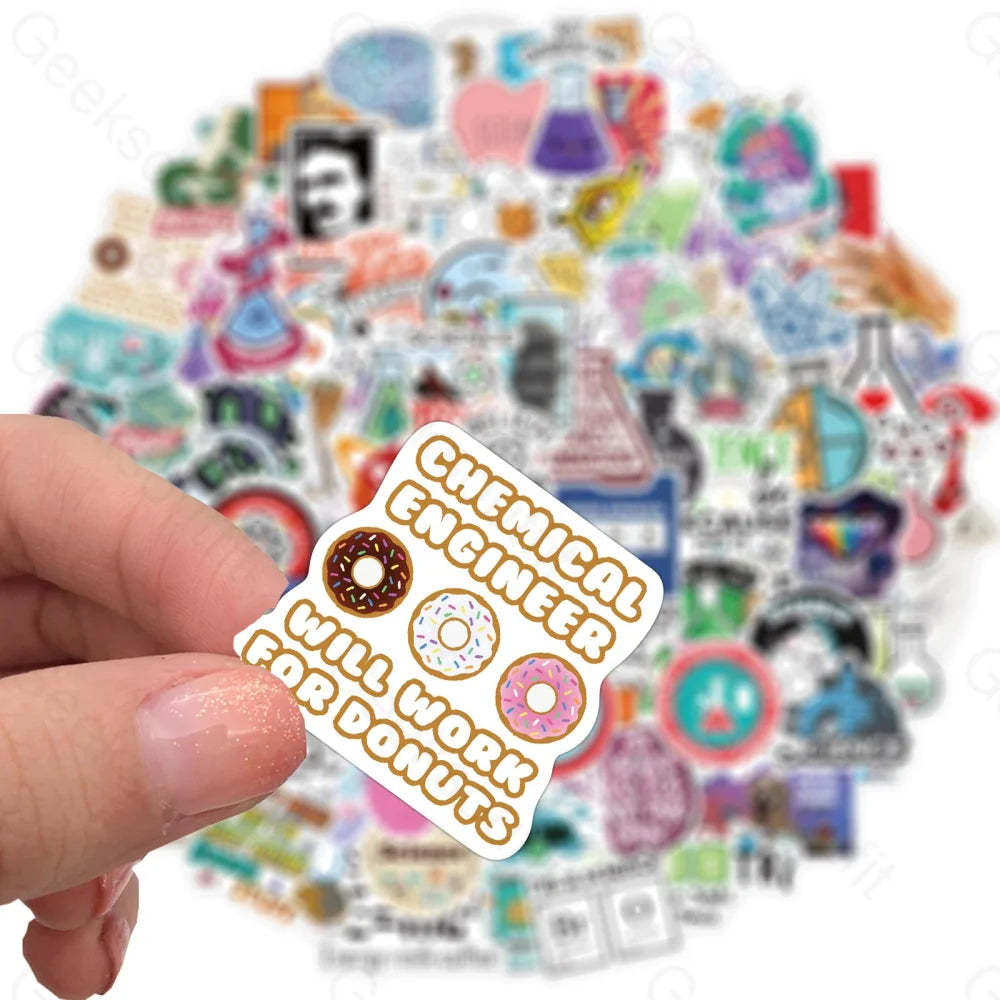 100 Pieces Laboratory Doodles Stickers