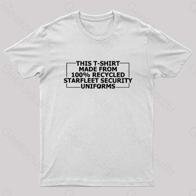 100% Recycled Starfleet Security Geek T-Shirt White / S