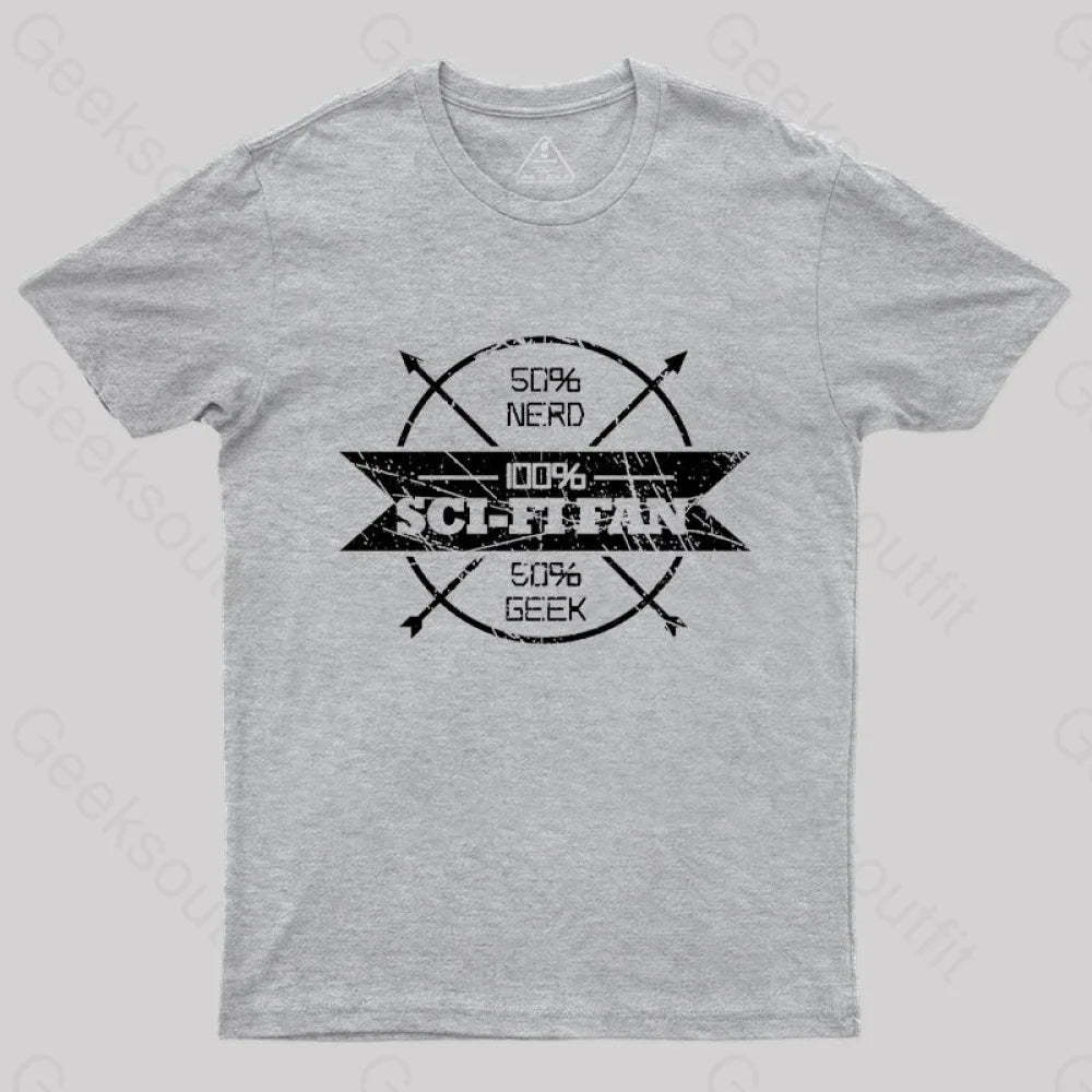 100% Scifi Fan T-Shirt Grey / S