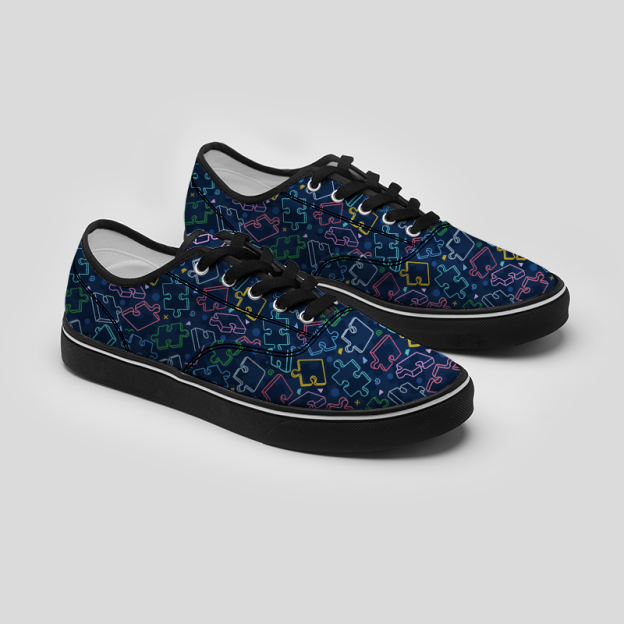 Neon Pieces Geek Canvas Shoes